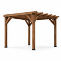 Pergola in legno massello di acacia marrone