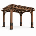 Pergola in legno di cedro e metallo 300x300x250 cm