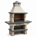 Barbecue in muratura con pietra e mattoni 100x65x210 cm