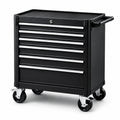 Carrello portautensili in metallo nero con 7 cassetti