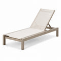Lettino prendisole in alluminio beige con tessuto textilene 200x70x35 cm