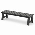 Panca da giardino in legno e metallo grigio 180x45x42 cm